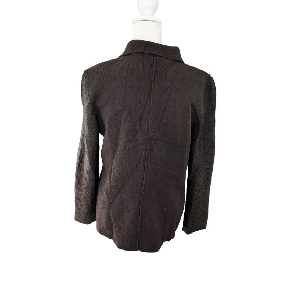 Akris Cashmere Angora Brown Cardigan Jacket Coatigan Sweater Size 8 Quiet Luxury - Image 7