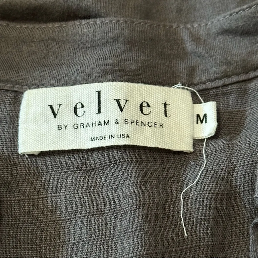 Velvet Graham & Spencer Womens Size M Gray Long Sleeve Cotton Jersey Shirt Dress Size M - Image 6