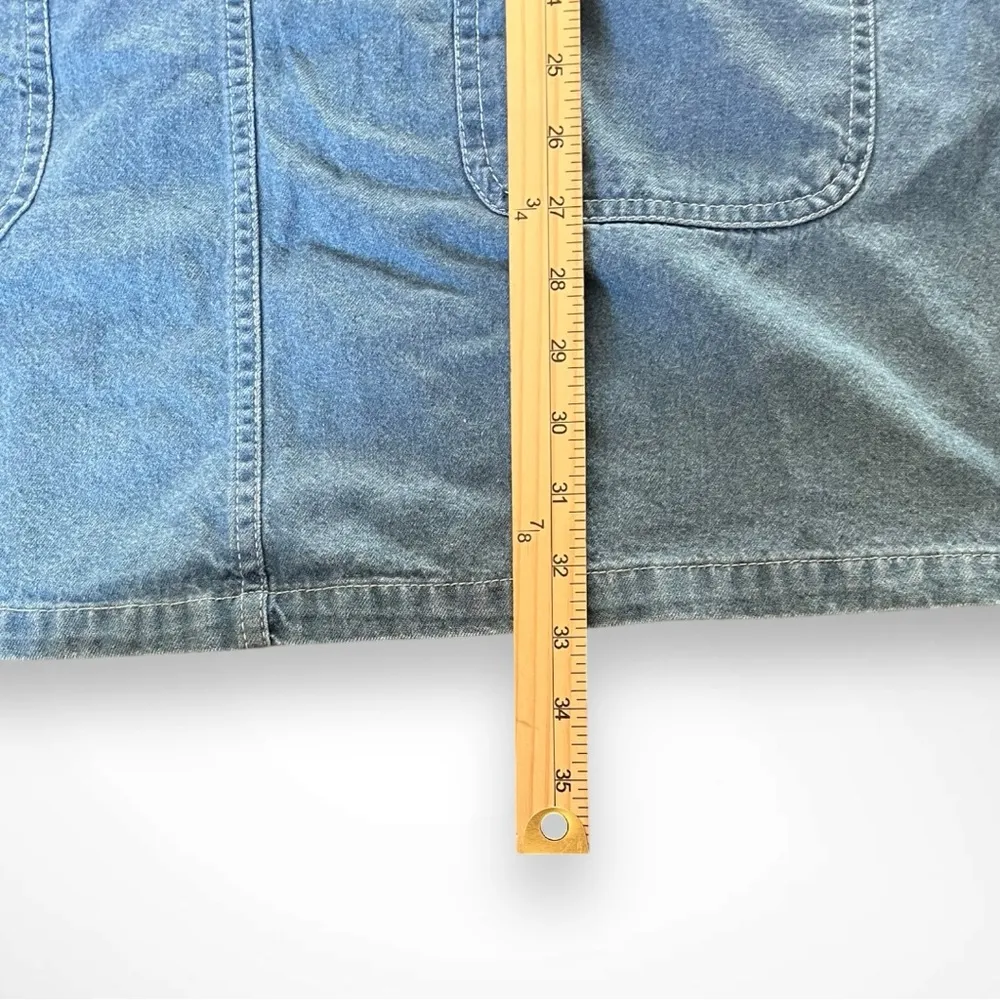 DISNEY UNLIMITED JERRY LEIGH Vintage Denim Embroidered Jumper Dress LG | EUC - Image 11