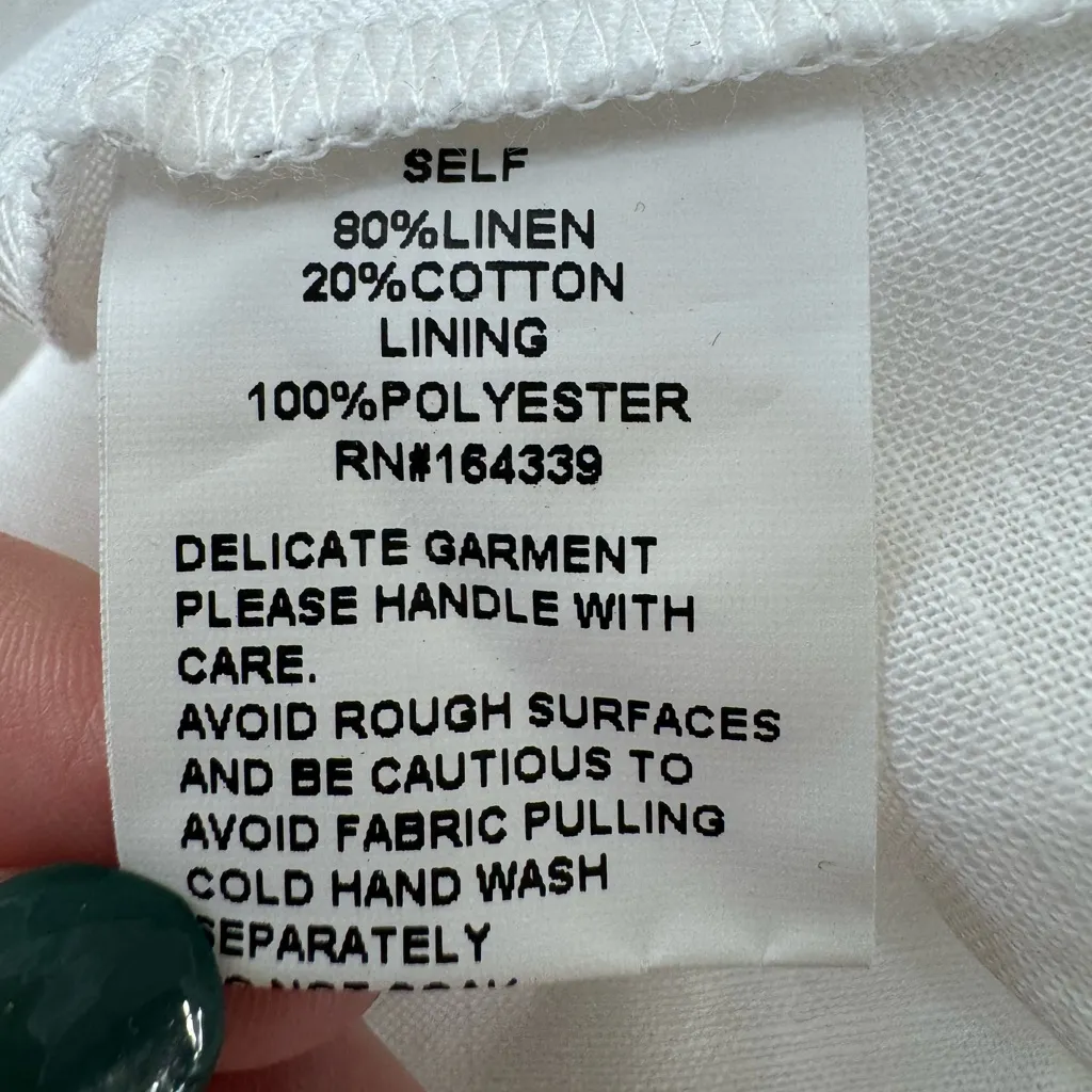 Revolve SNDYS Sofia White Linen Cotton Maxi Dress size Medium $109 - Image 14