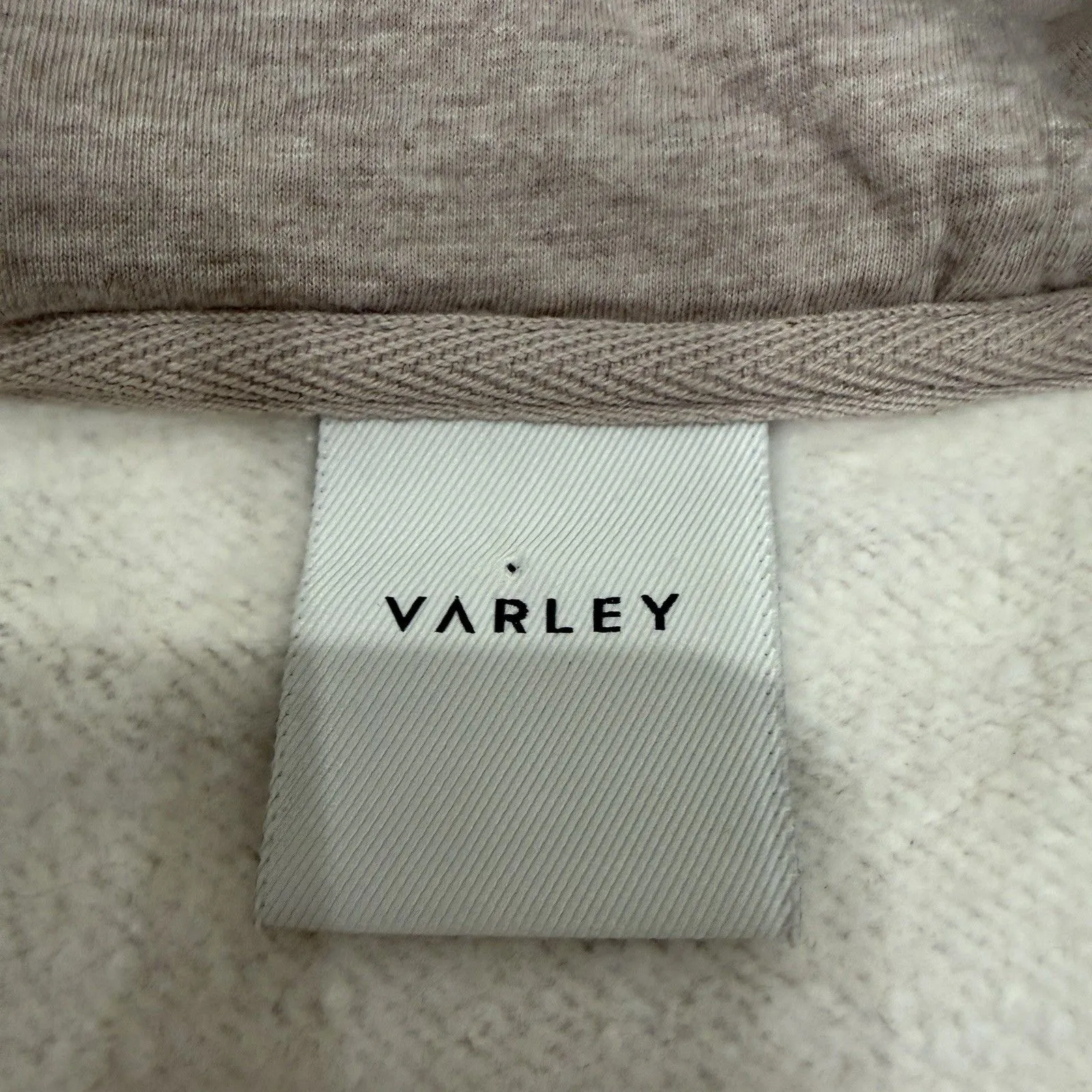 Varley Stirling Half-Zip Hoodie Womens Medium Beige Sweatshirt Pullover VAR01558 - Image 2