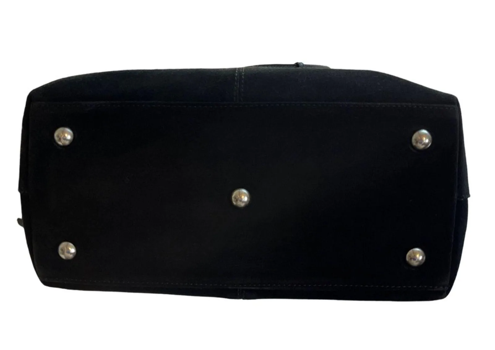 Gucci Tom Ford Vintage Made In Italy Black Suede Tote Bag Rago Bros Restored - Image 8