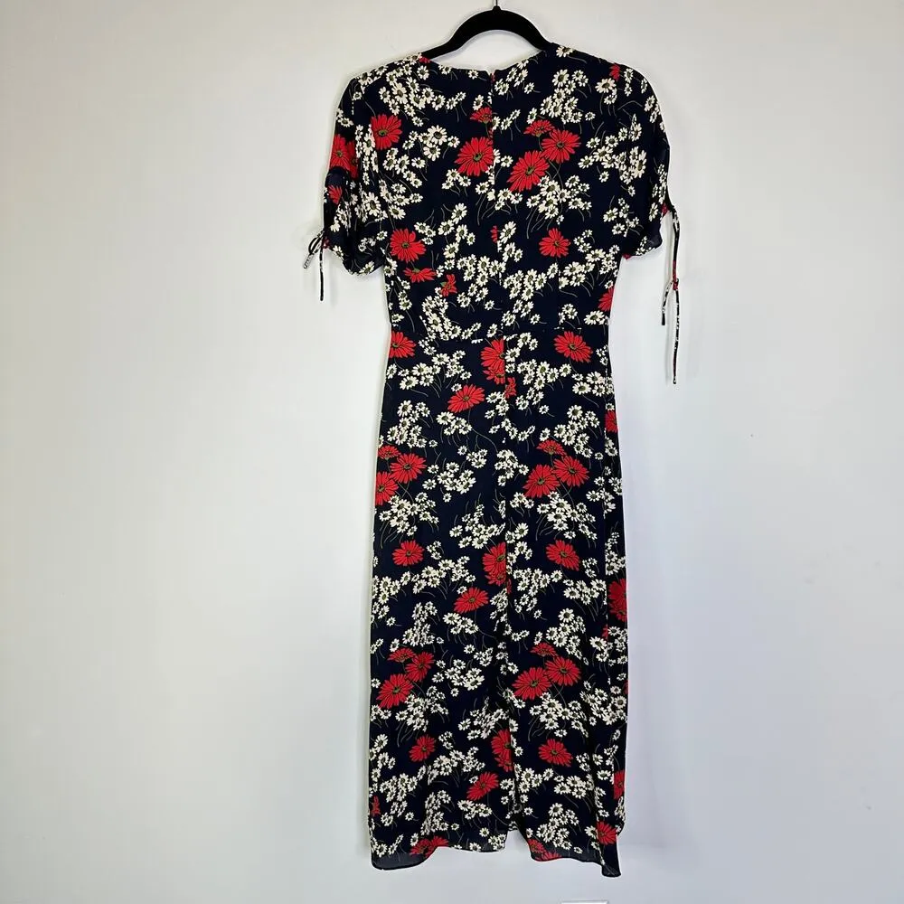 NEW Madewell Peekaboo-Sleeve Midi Dress in Hillside Daisies size 0 - Image 7