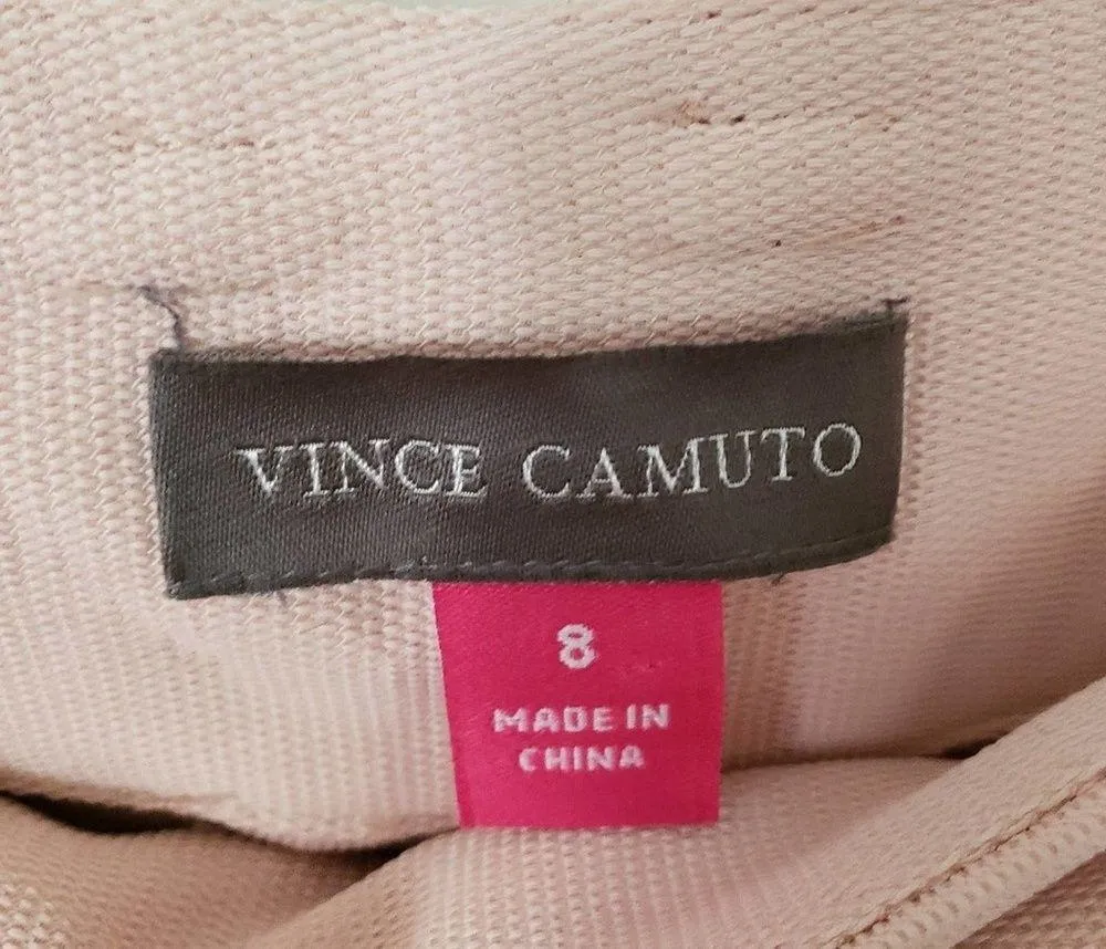 Vince Camuto Pink Tie Waist Flowy Dress Skort Shorts Side Zip-up 8 - Image 3