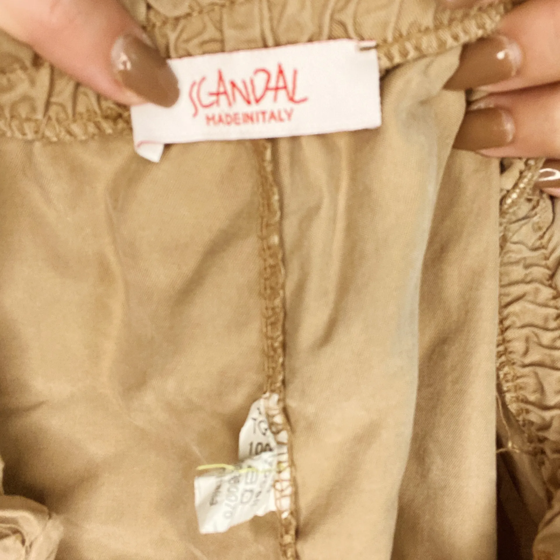 Tan Paperbag Shorts - Image 3
