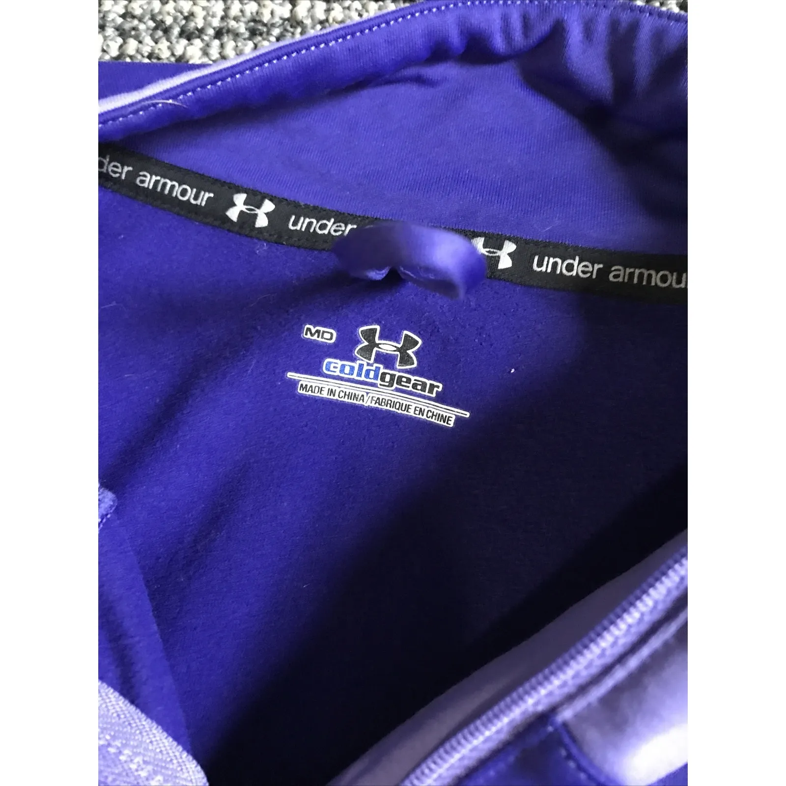 Under Armour Cold Gear Jacket Medium Purple Quarter-Zip - Image 3
