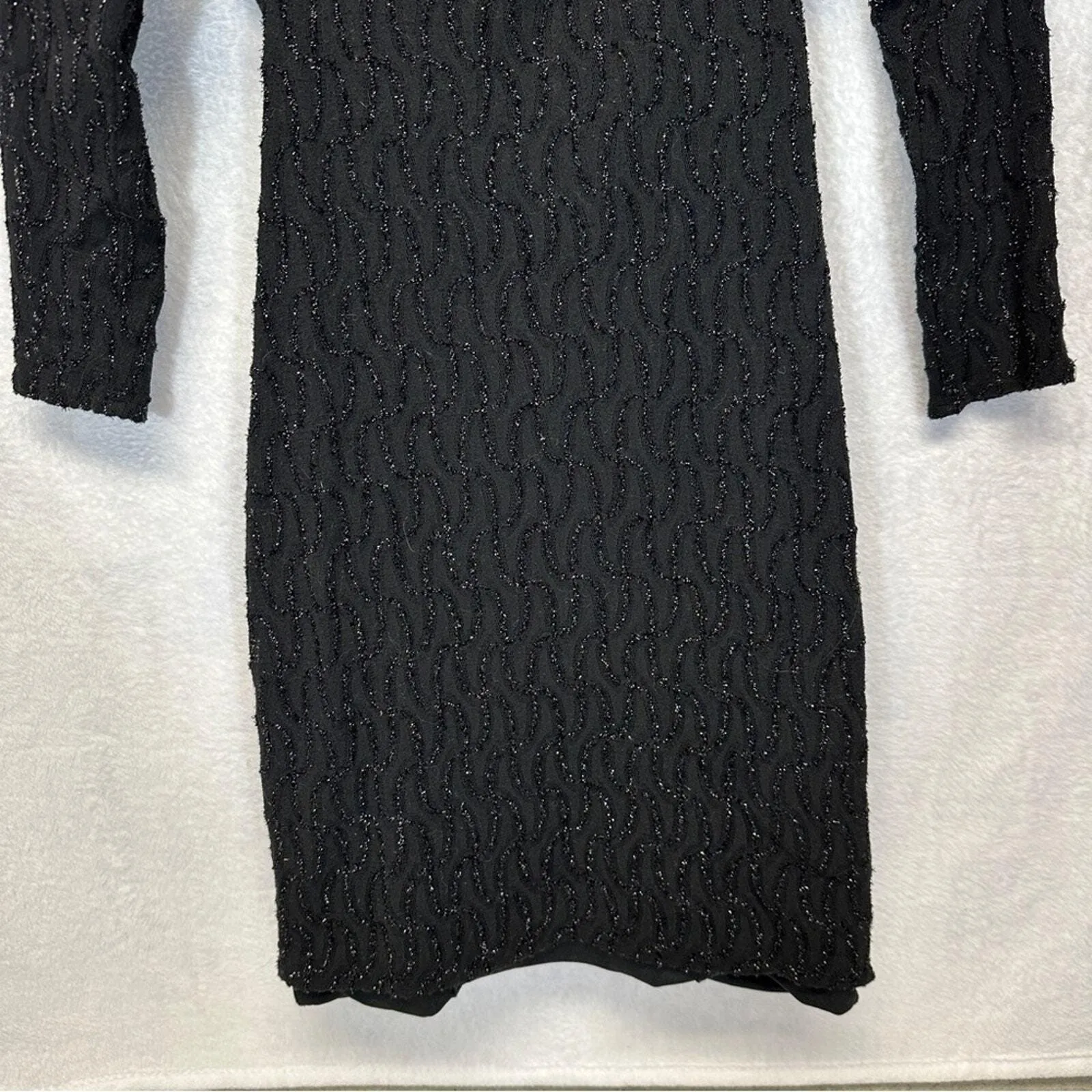 Zum Zum Vintage Black Beaded Dress Women's Size 13 - Image 5