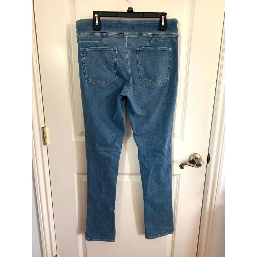 Free People We The Free Double Dutch Pull-On Slit Hem Jeans in Blue - Image 8