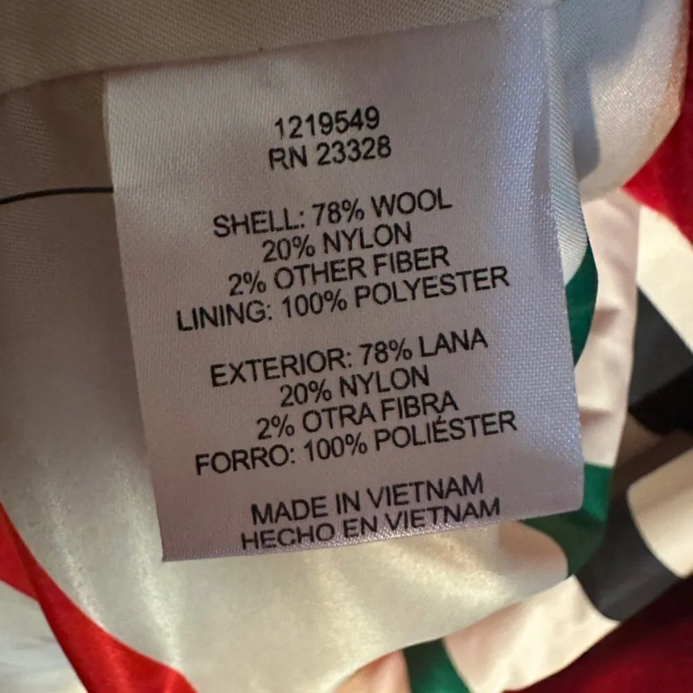 Pendleton XL Women’s Wool Cherry Red Pea Coat Vintage - Image 9