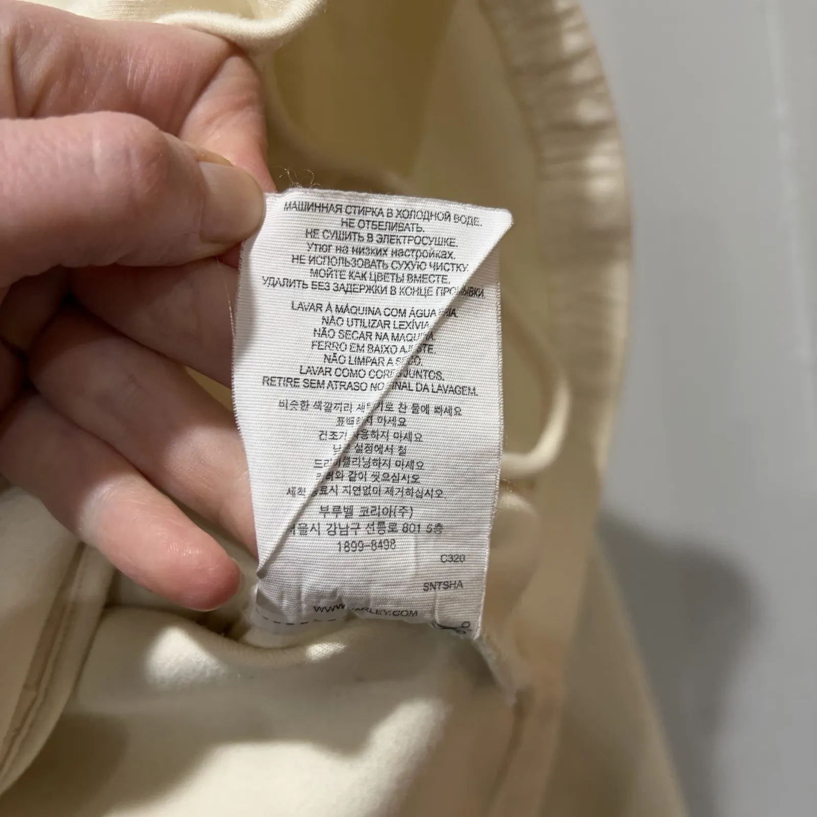 Varley Colby Hoodie $158 Pristine Ivory Zip Sweatshirt Drawstring S Athleisure - Image 8