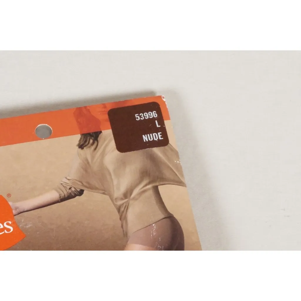 Hanes Control Top Silky Sheer 24/7 Pantyhose LARGE Nude 53996 Vintage NEW!! - Image 2