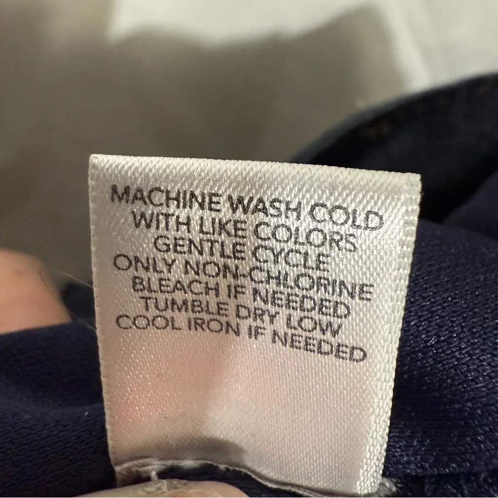 Christopher & Banks Dark Blue Denim Trendy Mini Skort, Size 16 NWT - Image 13