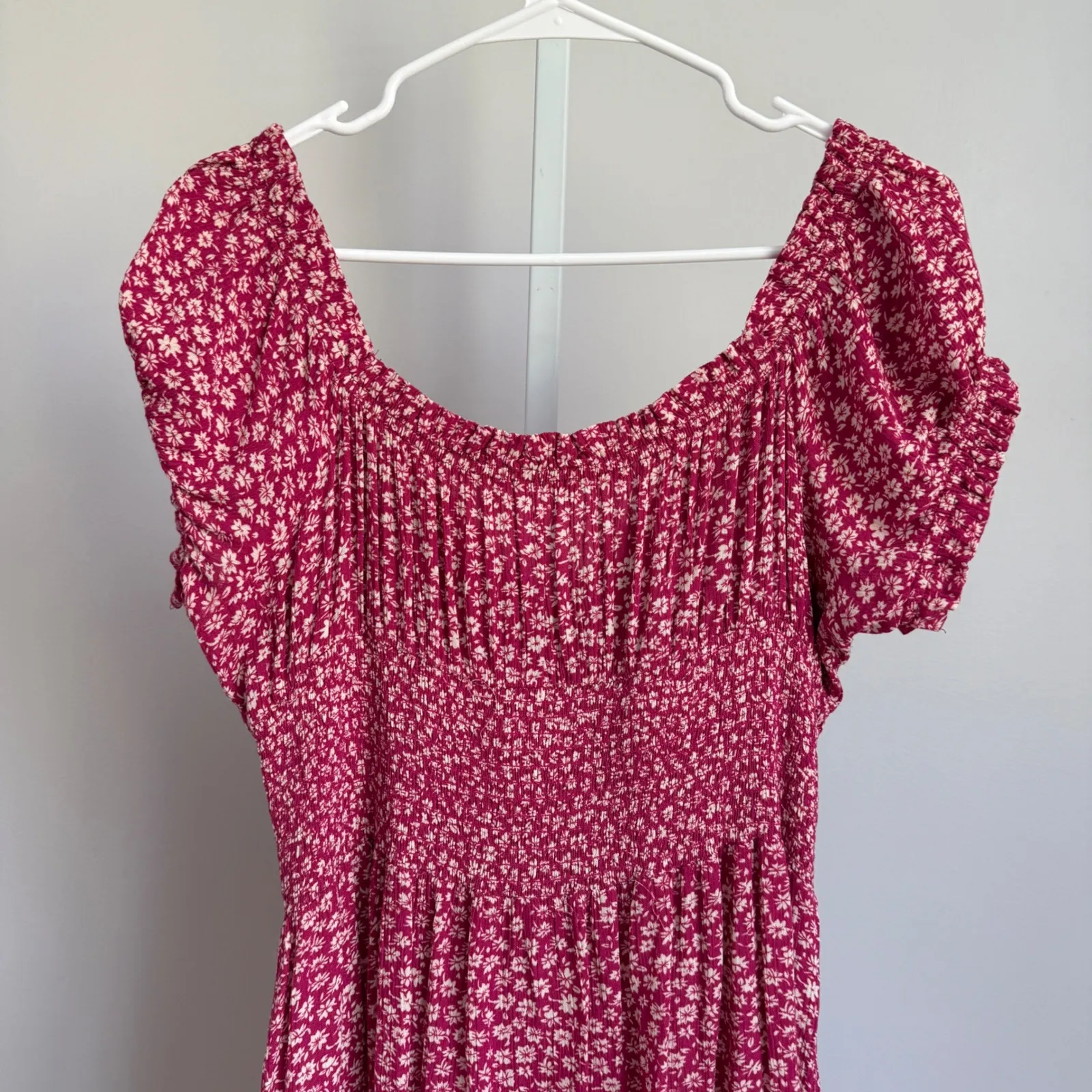 Blush &‎ Day Floral Mini Dress Smocked Puff Sleeve Cottagecore 2XL - Image 8