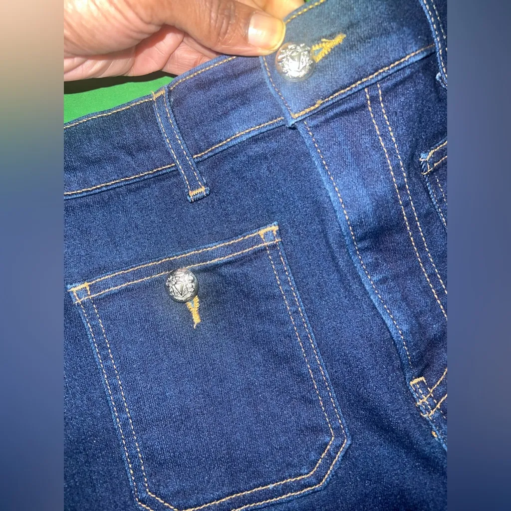 Veronica Beard  Carson Ankle Classic Blue Flared Jeans size 27 - Image 4