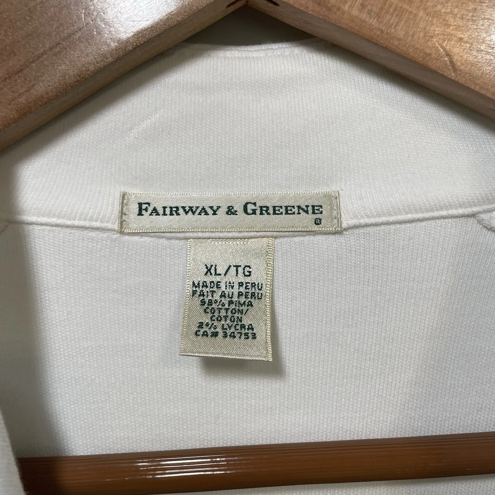 Fairway & Greene Womens XL White Full Zip Track Jacket Athletic Stripes White Size L - Image 3