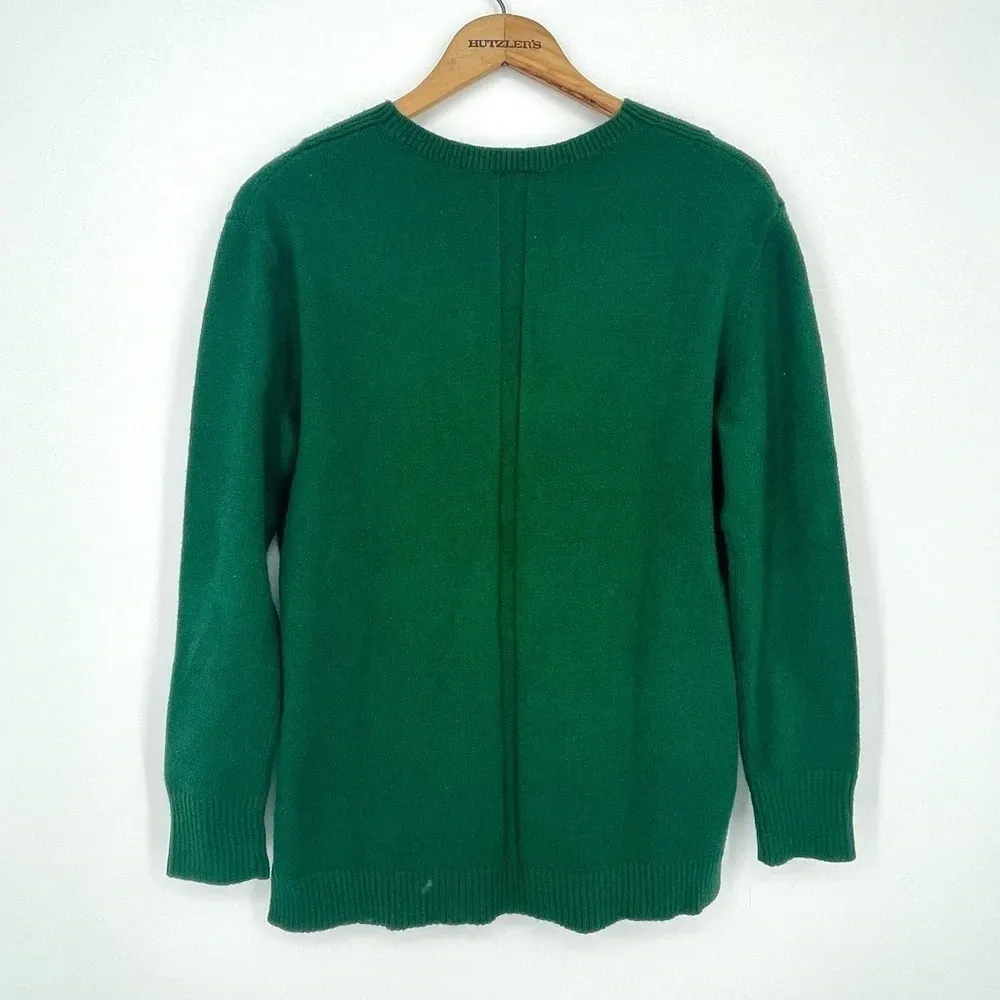 Anthropologie Galicia V-Neck Tunic Sweater in India Green Size XS - Image 4