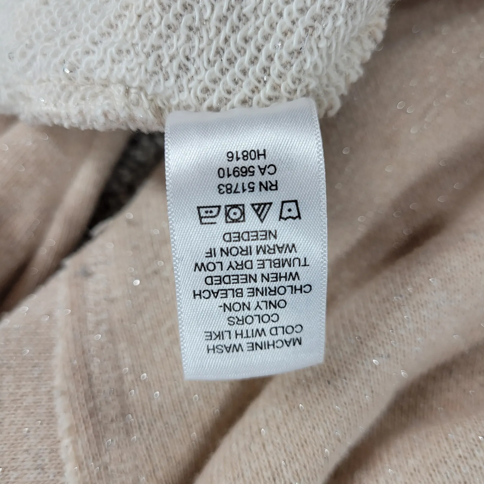 Maurices Sweatshirt Womens 1X Metallic Cream Faux Fur Cowl Neck Pullover Sweater - Image 7