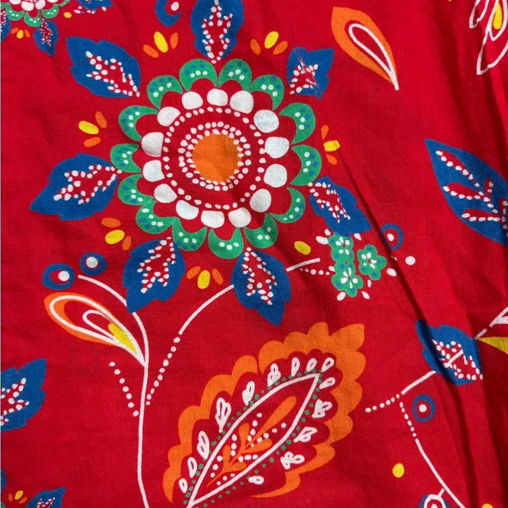 ⭐️XHILARATION Sleepwear Floral Red Wide-Leg Capri Pajama Pants - Image 3