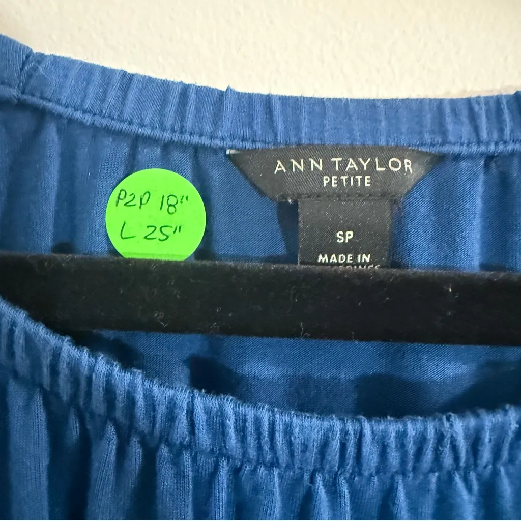 Ann Taylor Deep Blue Petite Small Women’s Blouse - Image 2