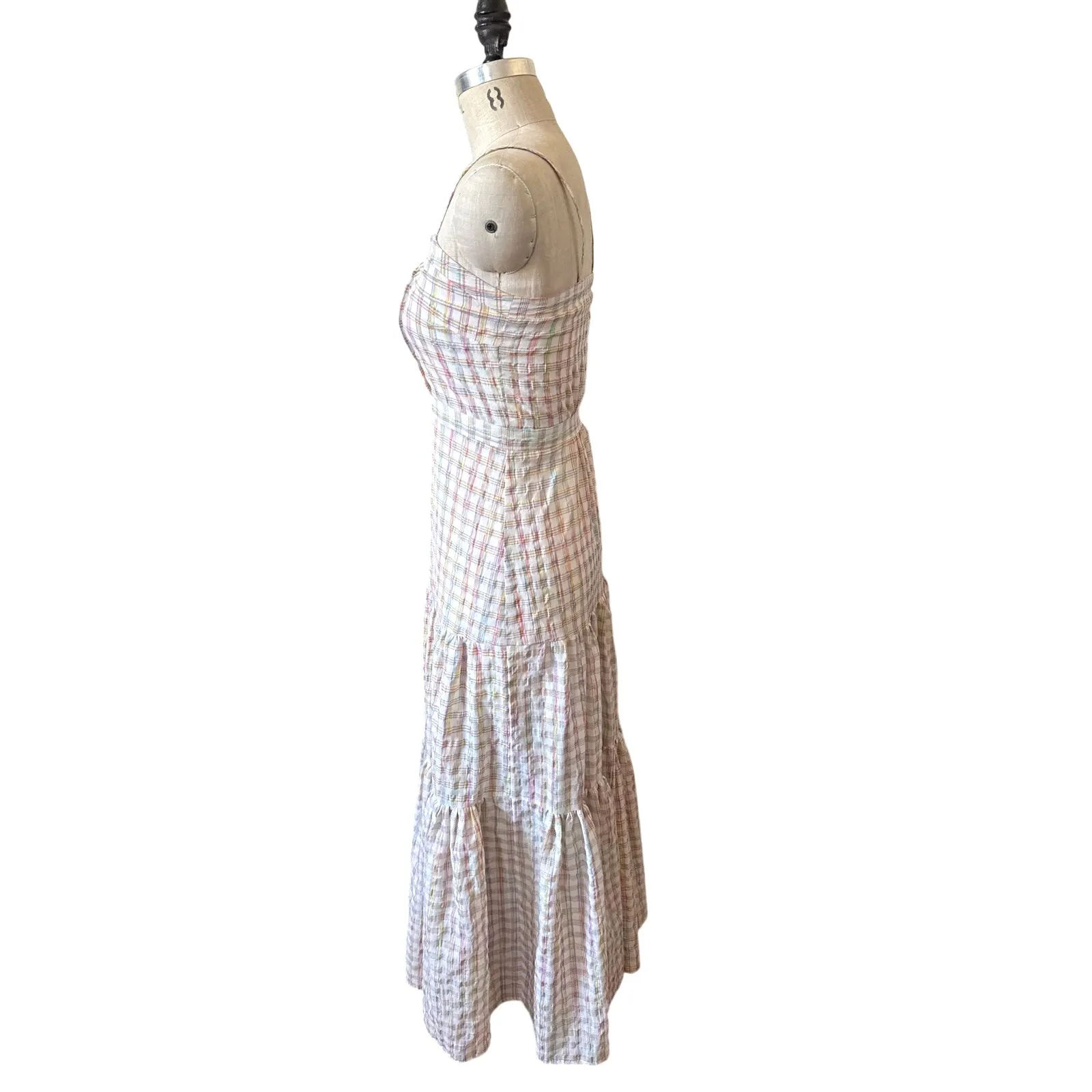 Never A Wallflower Lindsey Long Dress Women’s Size XS Neon Plaid - Image 5