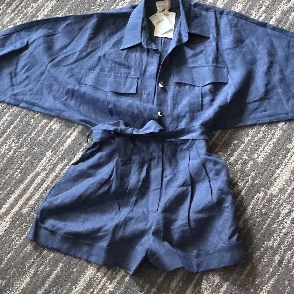 Piece of White Soleil Jumpsuit Blue Size M - Image 2