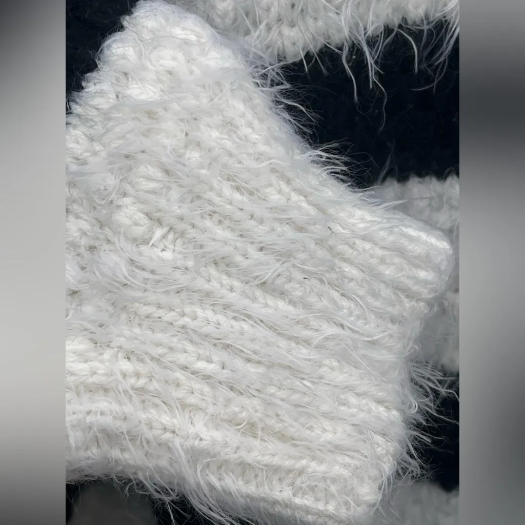 POL Striped Fuzzy Hooded Sweater - Image 9