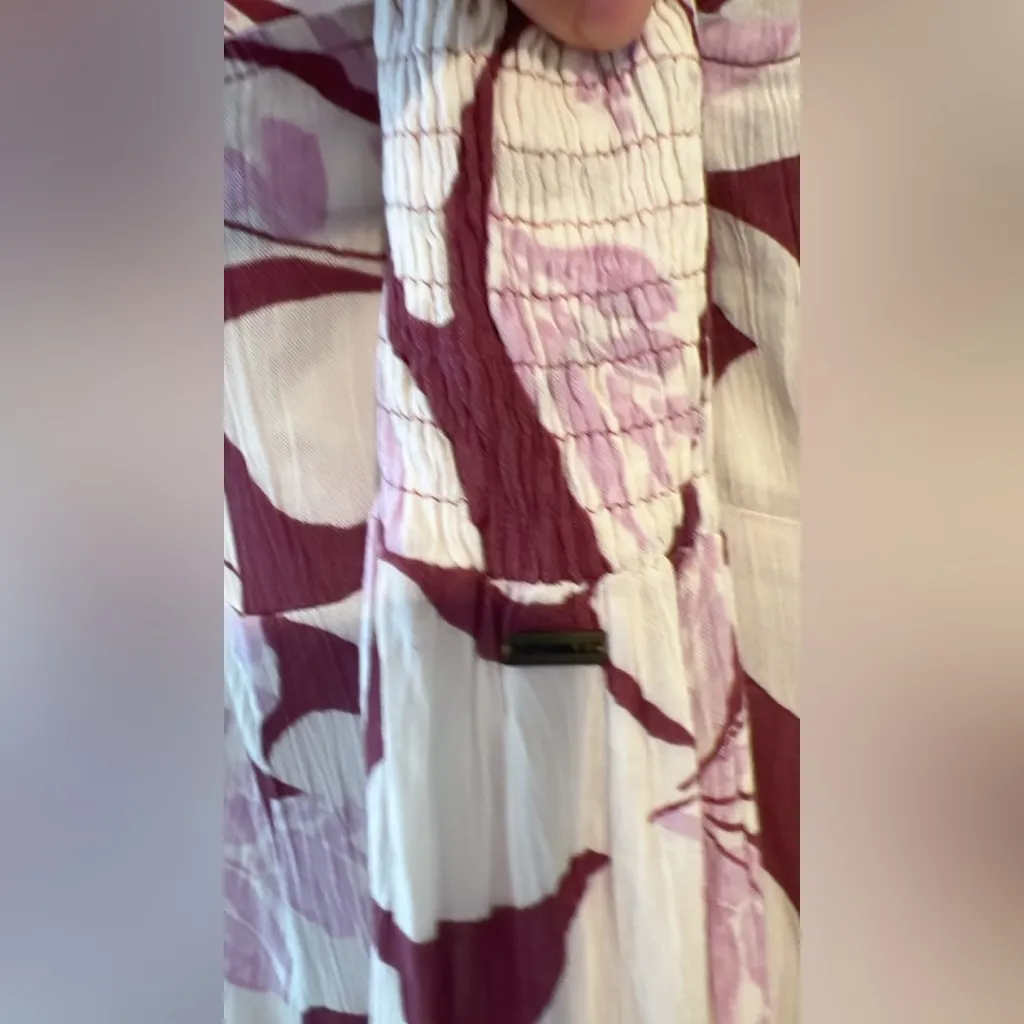 Nwot O’niell Ryder Purple Tropical Print Maxi Dress - Image 10