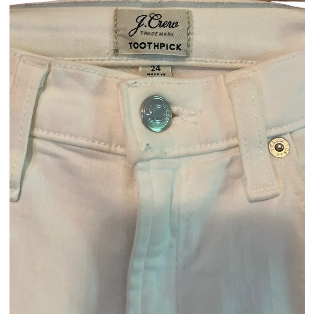 J.Crew White Toothpick Jeans Women's Size 24 - Image 2