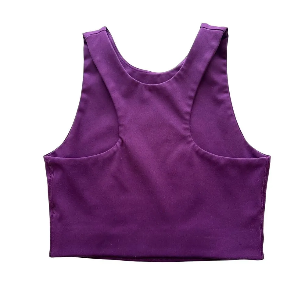 Girlfriend Collective Dylan Tank Bra in Burgundy Purple Size XS X-Small - Image 2
