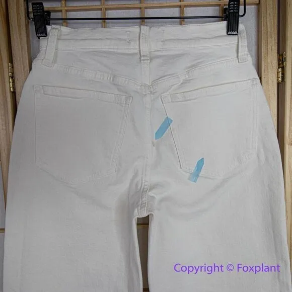 NEW Madewell The Petite‎ Perfect Vintage Wide-Leg Crop Jean Tile White, 24P - Image 10