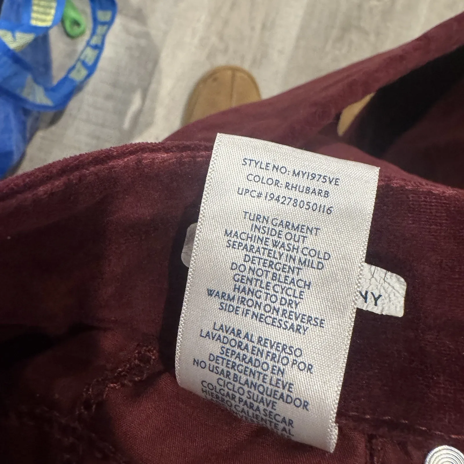 Seven 7 Pants TummyLess High Rise Skinny Red Velvet Cotton Blend Wome's Sz.8 - Image 8