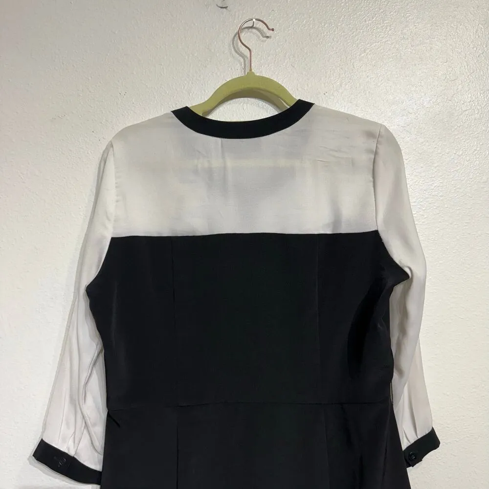 White Colorblock Mini Dress Sz M - Image 10