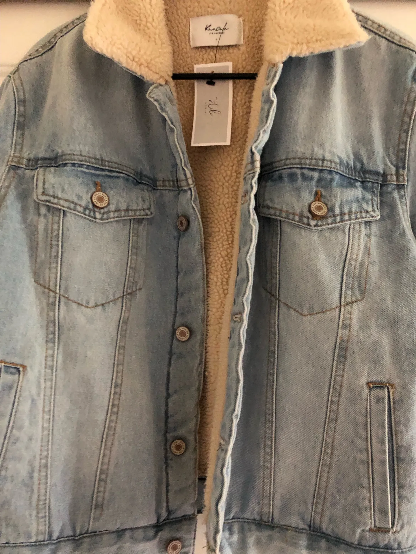KanCan USA Sherpa Denim Jacket - Image 3