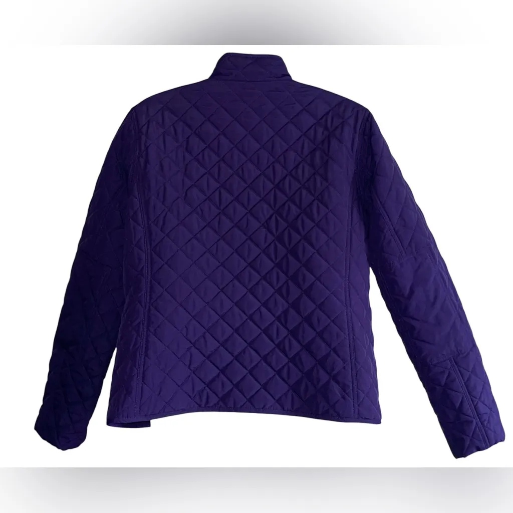 Womens Quilted Purple Jacket Size L - Image 2