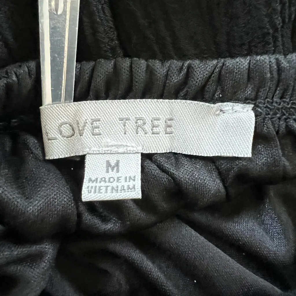 Love Tree Black Crochet Tie Back Dress In Black Size Medium - Image 9