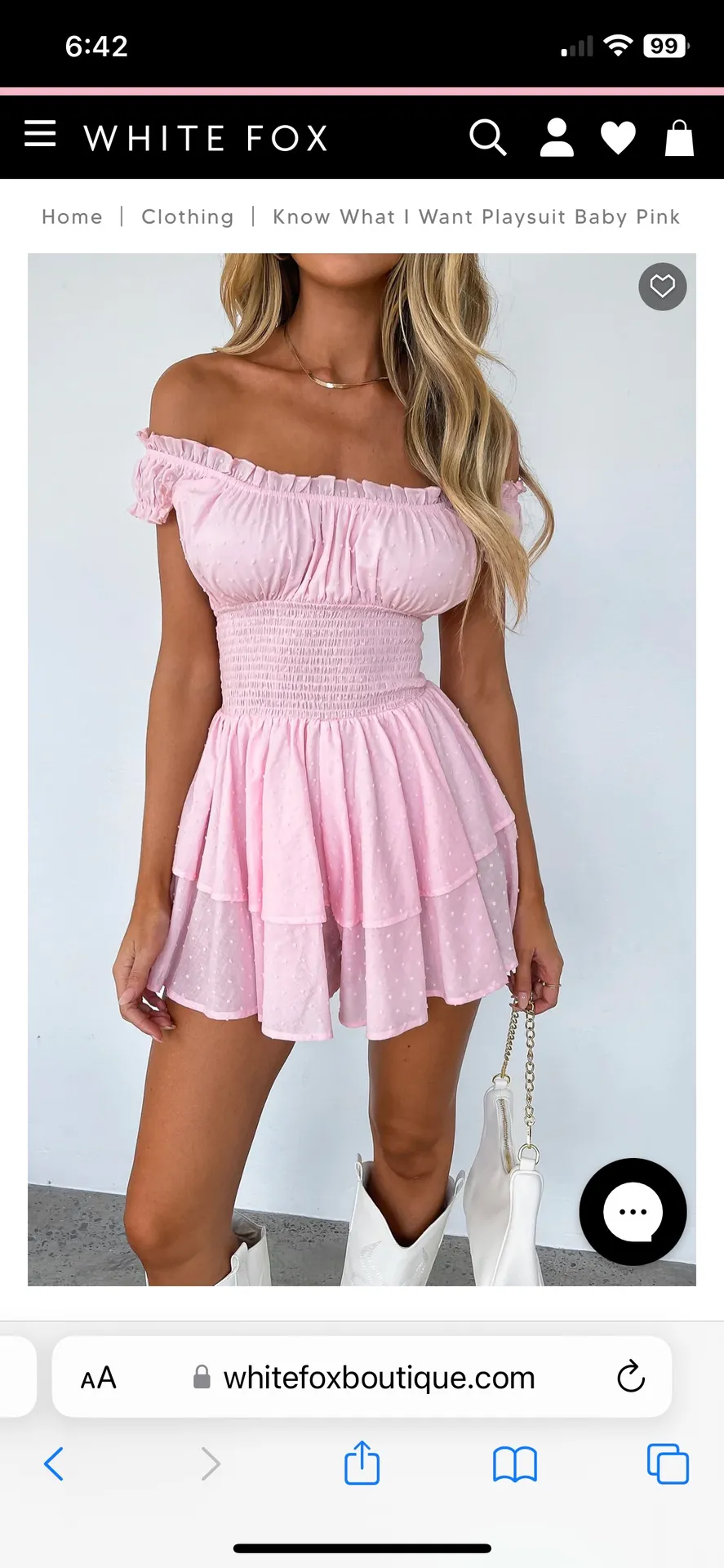 White Fox Boutique Romper Pink - Image 3