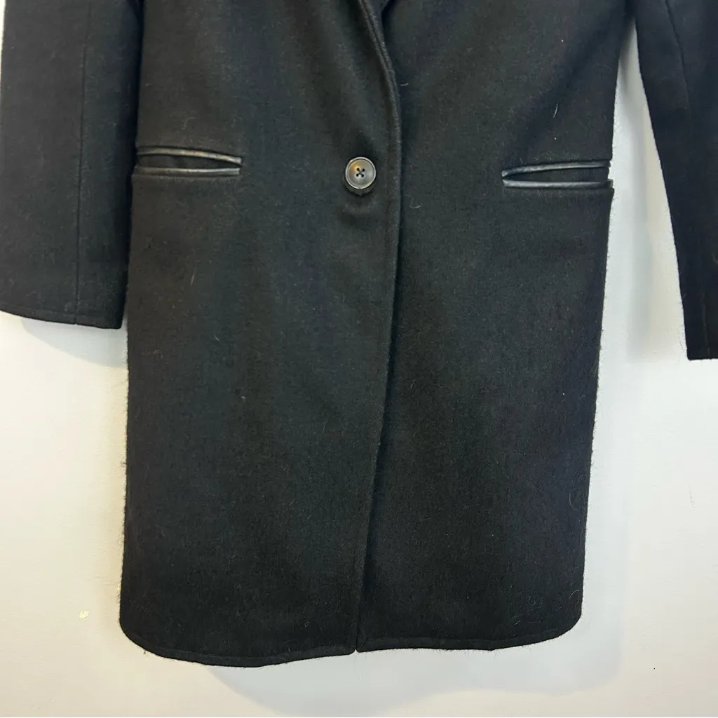 Straight to Hell Black Black Wool Long Dress Coat/Jacket Size Small - Image 12