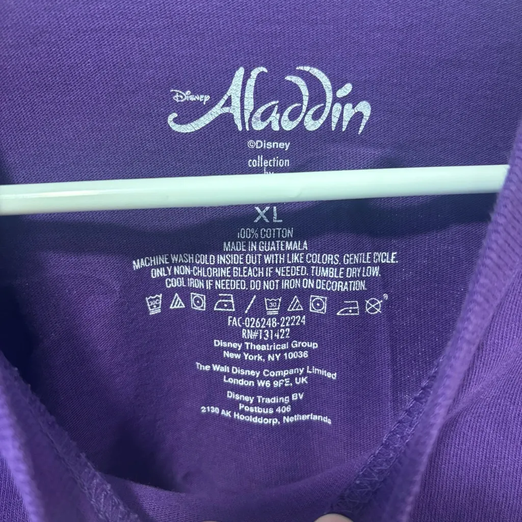 Disney Aladdin The Musical Broadway Purple Gold Spirit Jersey Long Sleeve - Image 8