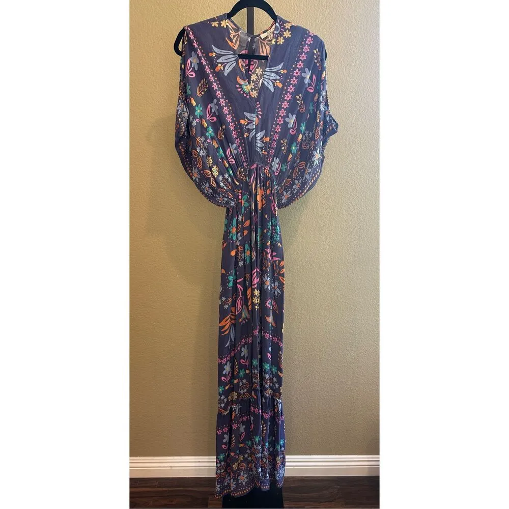 Size S Easel Los Angeles Dolman Sleeves Floral Maxi Dress - Image 4