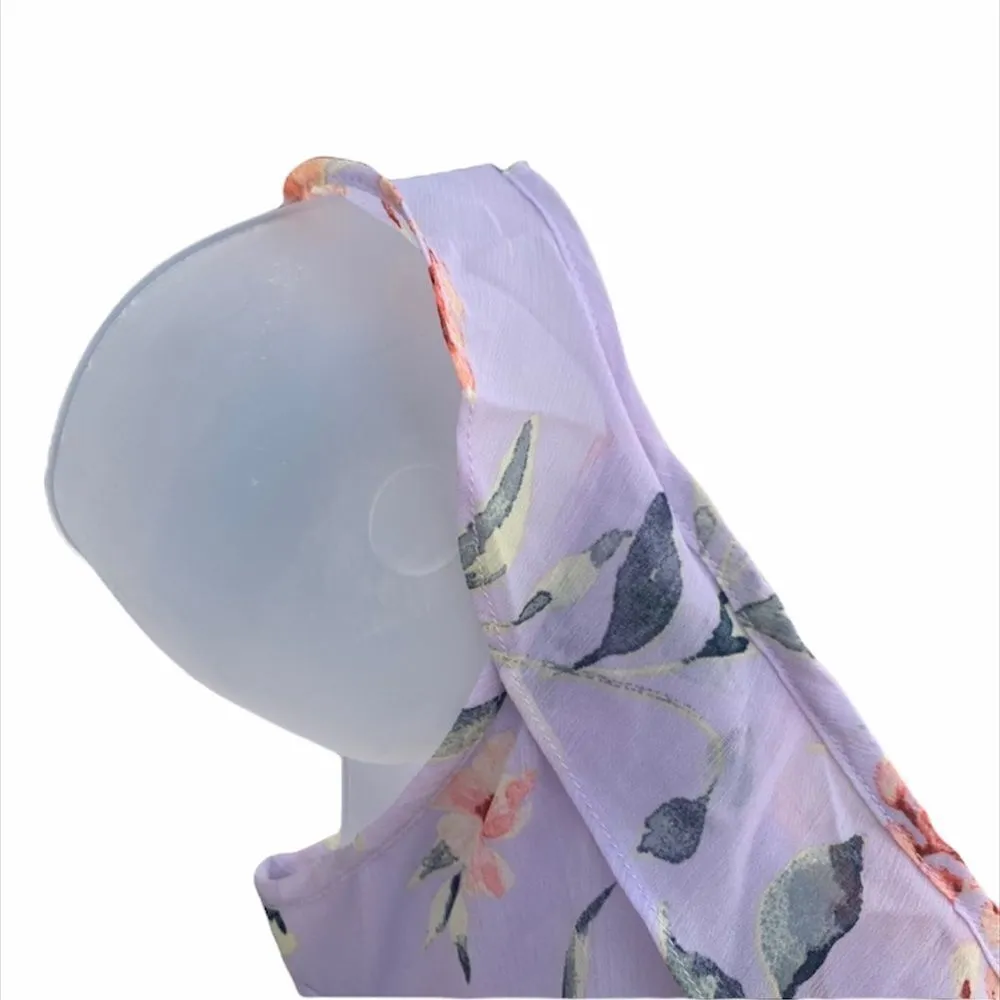 ✨HP✨Layered Ruffle Floral Cami Strap Dress✨ Purple - Image 6