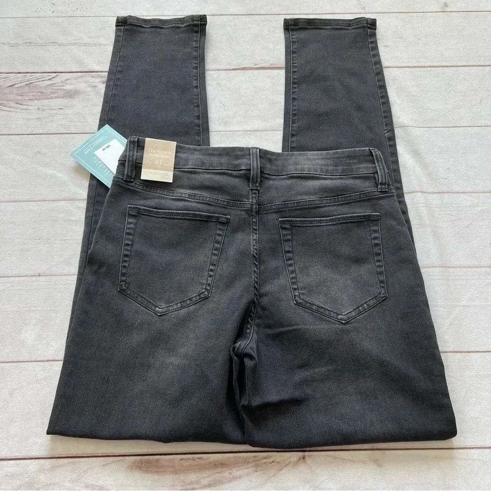 NWT Coldwater Creek Womens Mid Rise Slim leg denim Black jeans Size 8T - Image 3