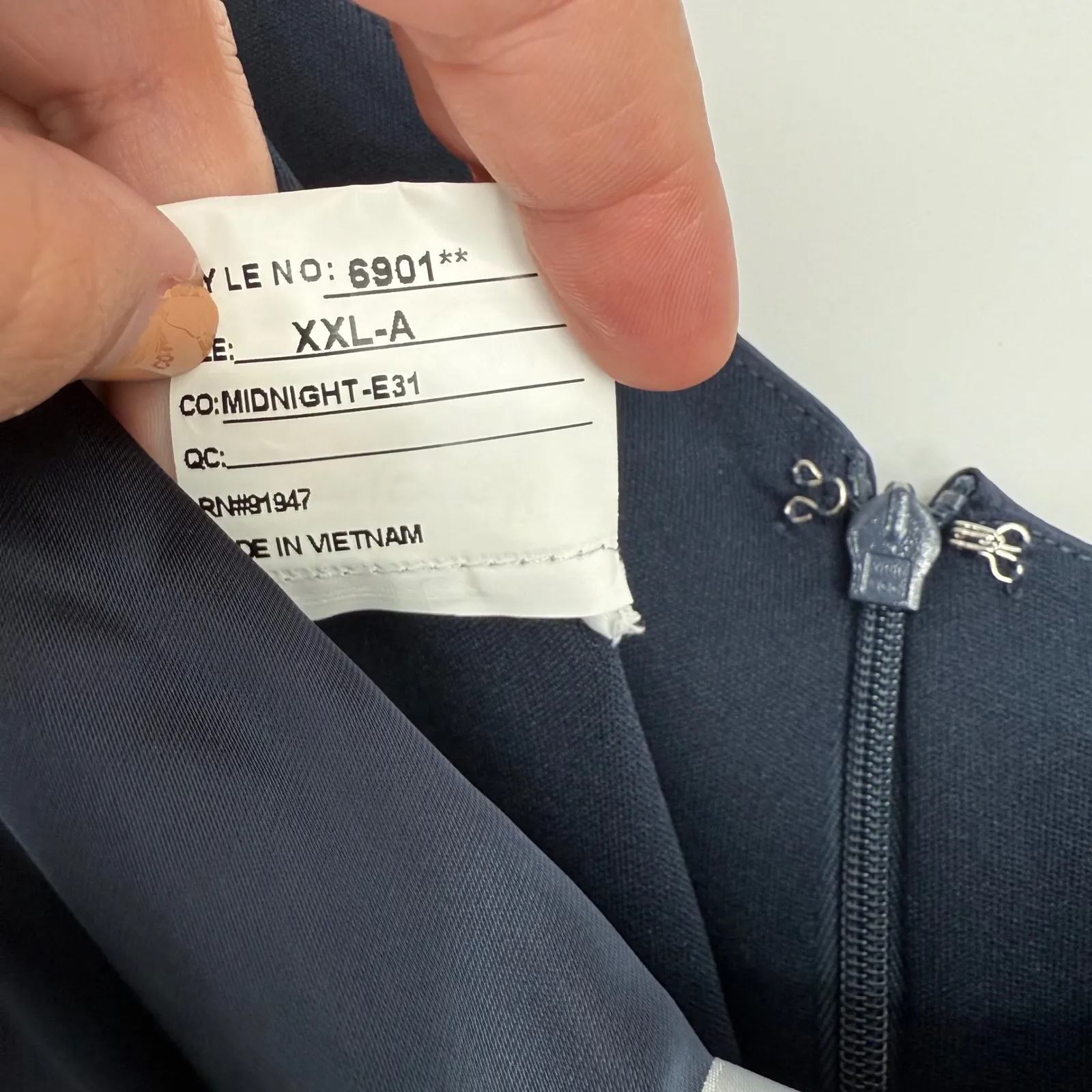 After Six Navy Blue Formal One Shoulder Drape Maxi Dress Evening Gown XXL - Image 8