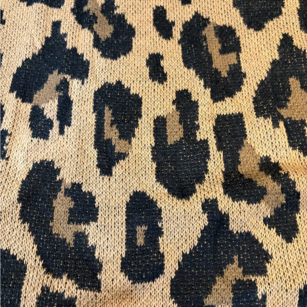 Umgee Black and Tan Leopard Print Sweater Dress - Image 2