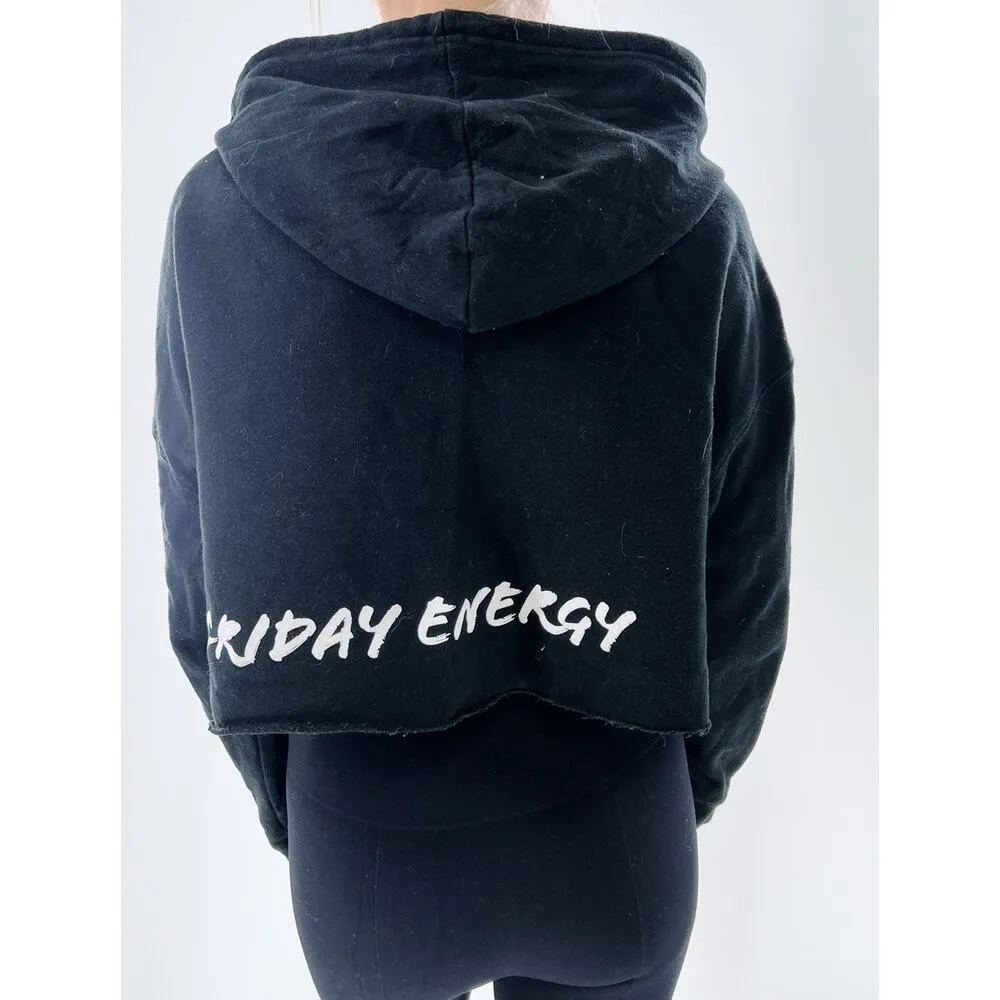 Barstool Sports Friday Energy Black Hoodie Sweatshirt Size Medium - Image 3