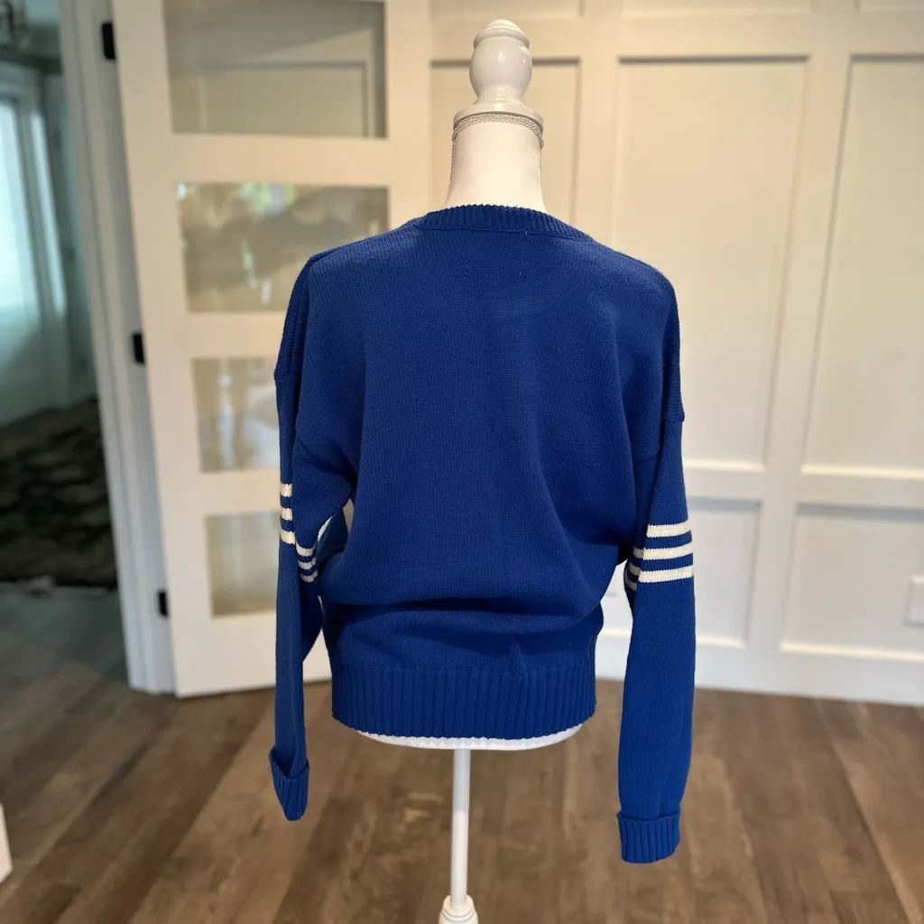 Vintage NFL Colts Blue and White Crew Neck Sweater | Colts | Vintage - Image 5