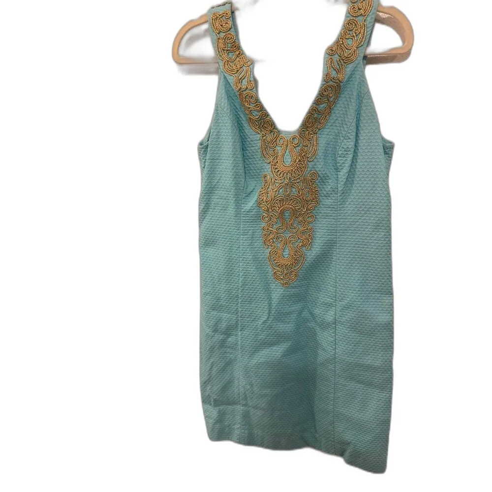 LILLY PULITZER Suzette Shift Dress Serene-4 - Image 4