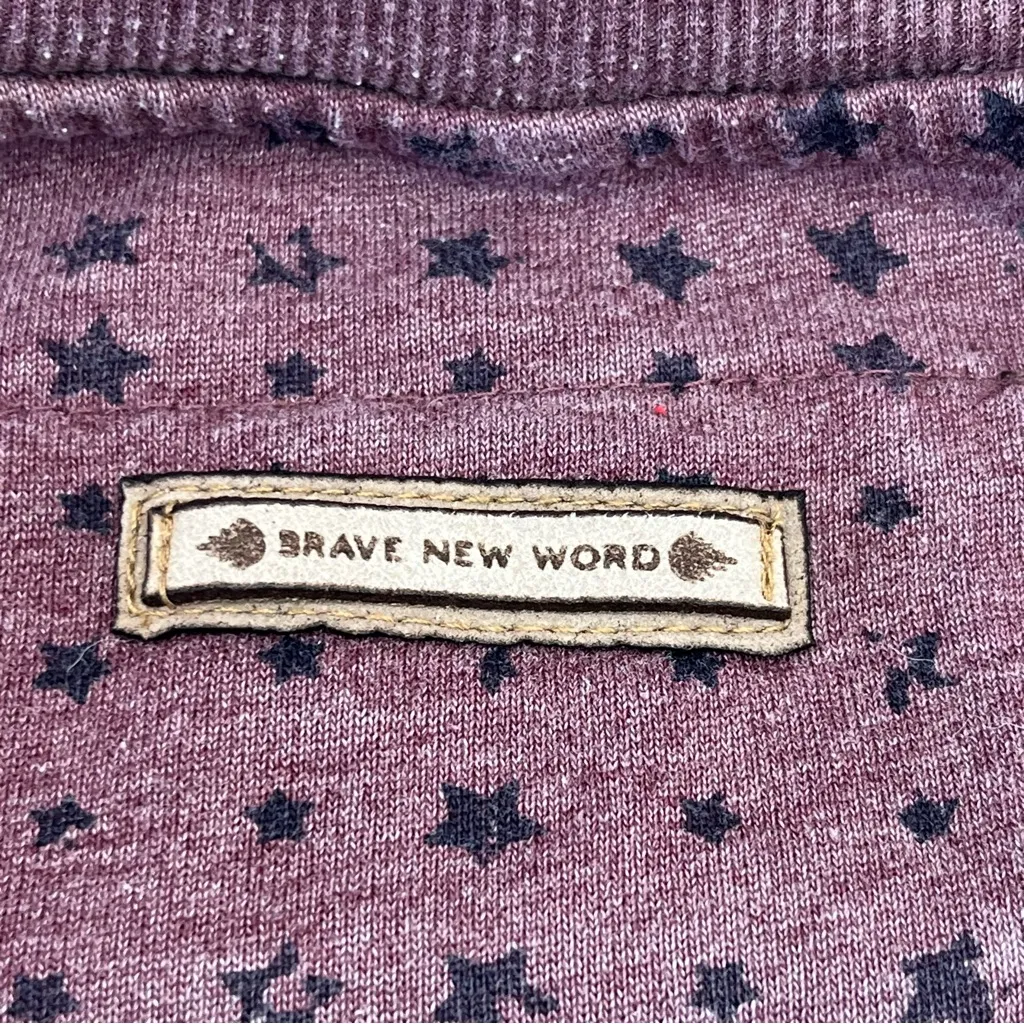 Naketano The Poet’s Choice Faded Red Stars Sweatshirt Womens‎ Size Medium *FLAW - Image 9