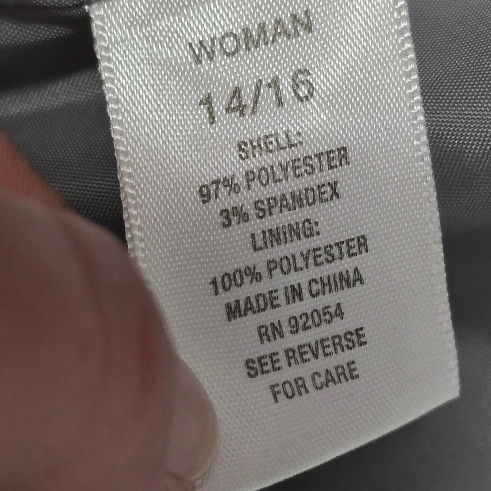 Dressbarn Gray Faux Suede Blazer Jacket Women 14/16 Victorian Military Utility - Image 7