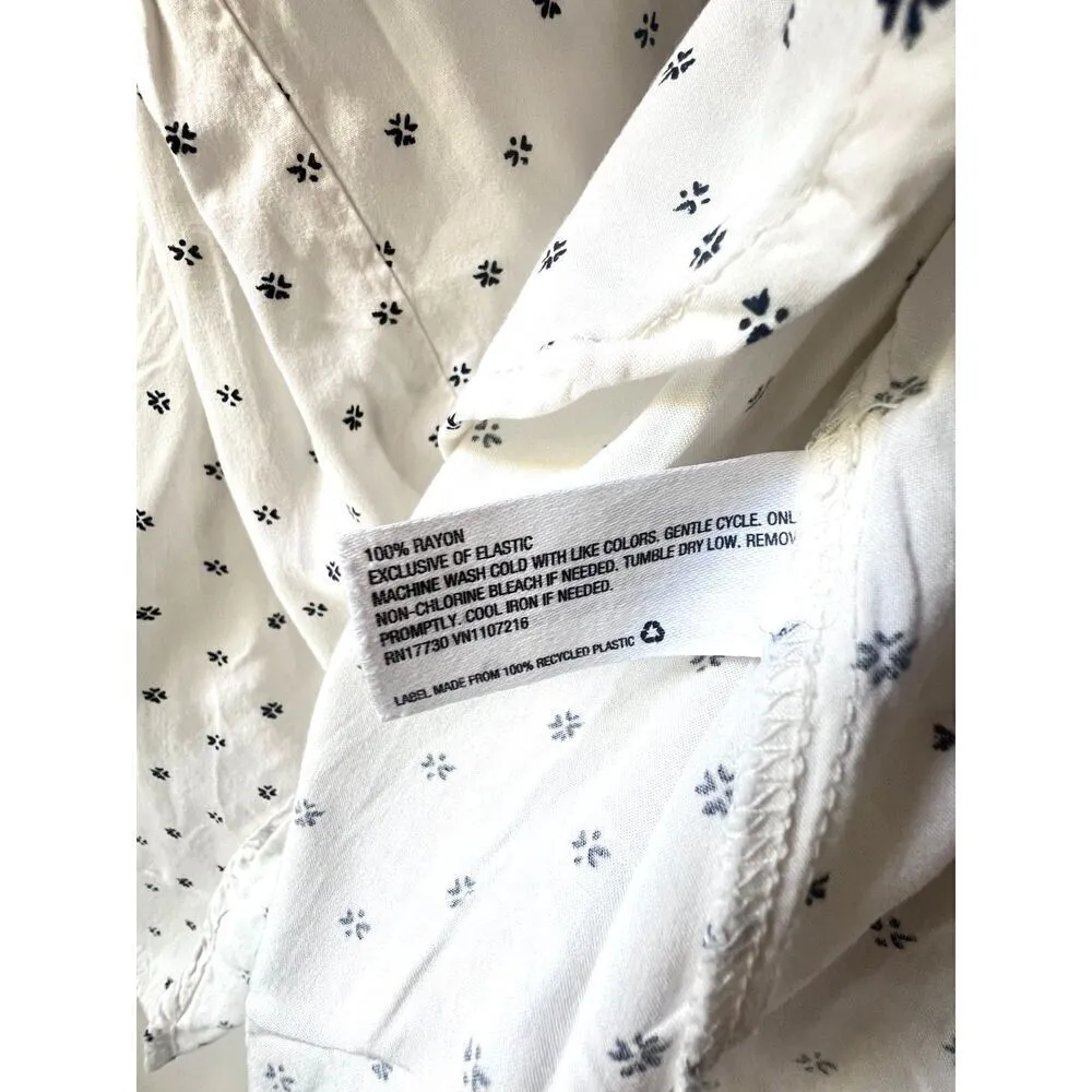 The nines by hatch women boho blouse ivory shabby chic large maternity size L. Black - Image 8