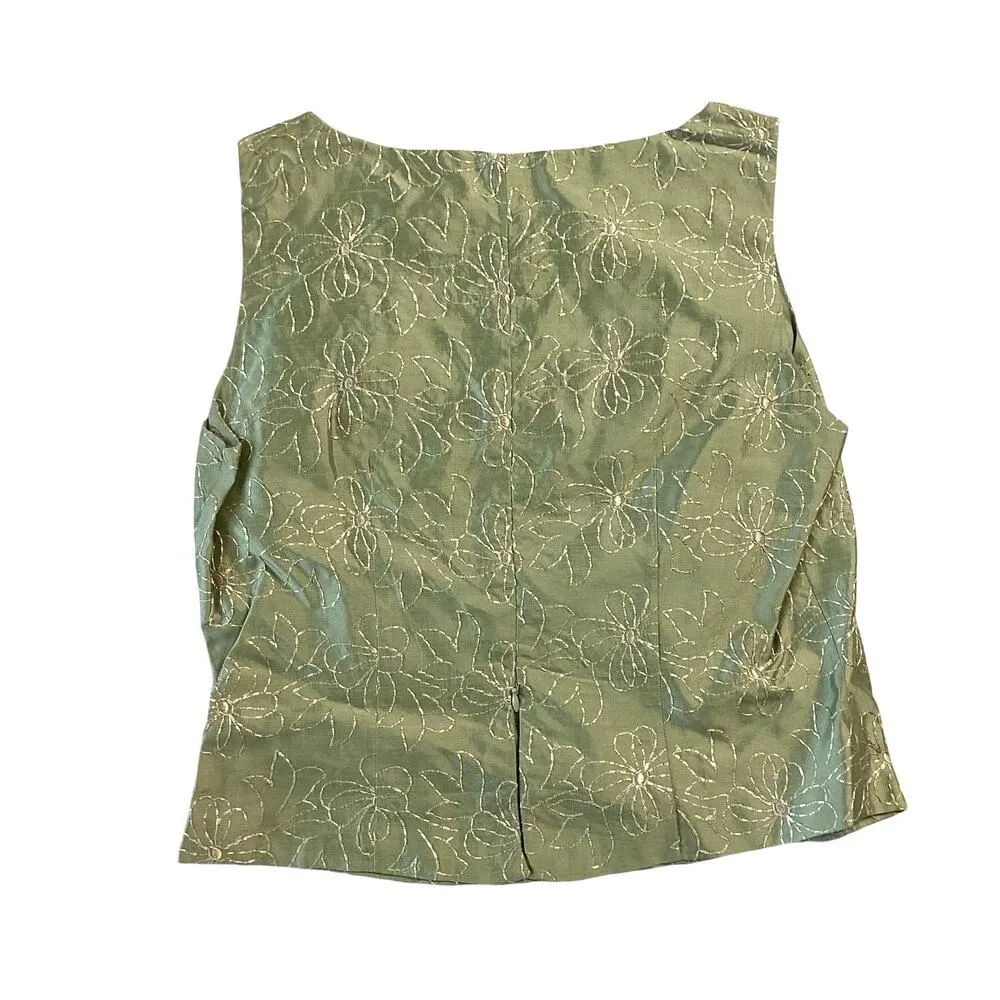 SilkLand 2 pc Silk Top Set Green Size 8 - Image 12